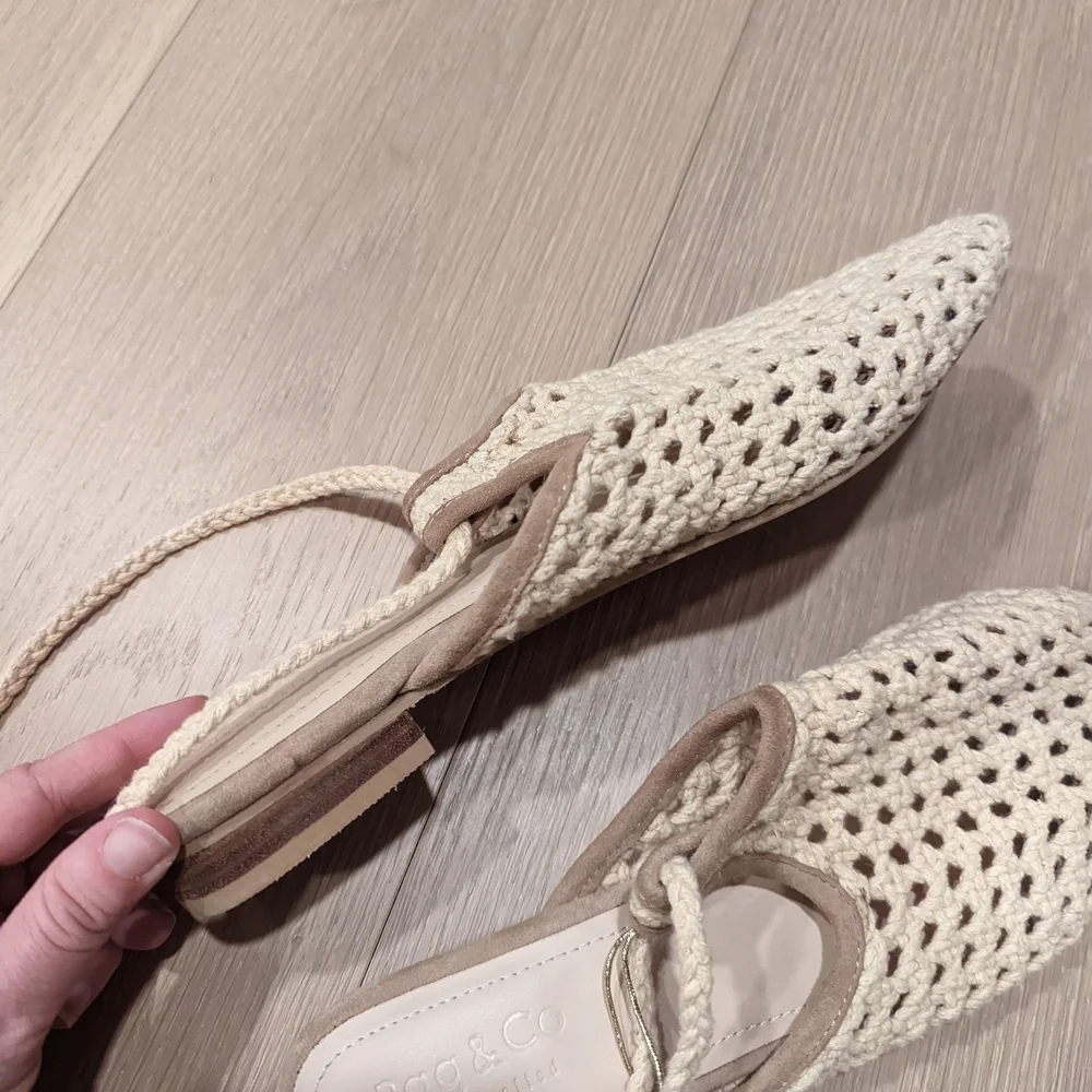 Beige Crochet Women's Shoes